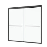 56"-60"W*60" H Semi-Frameless Double Sliding Shower Door, Bypass Shower Door