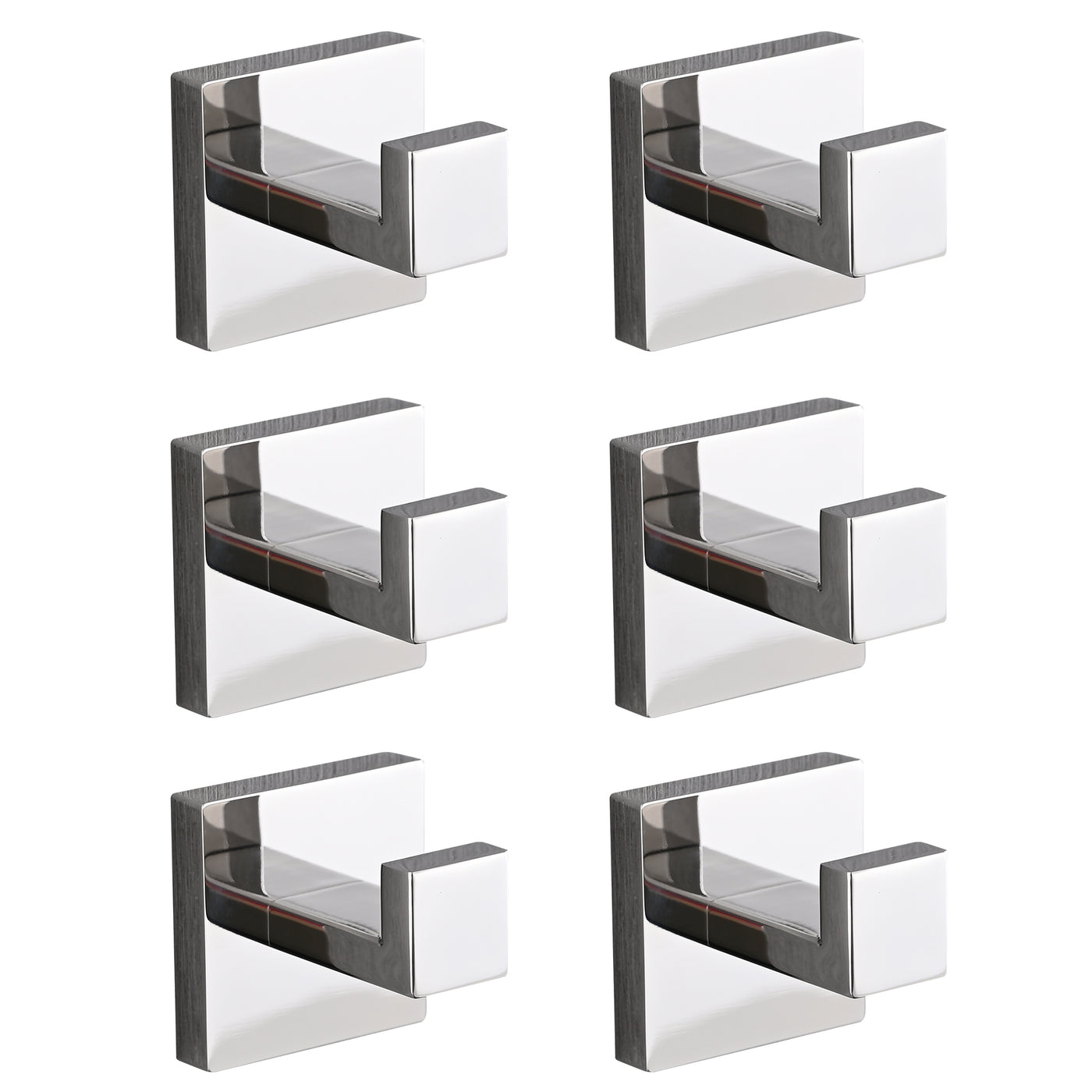 6 Pack Stainless Steel Wall Mount Towel Hooks