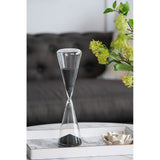 4.5x4.5x15.5" Triangular Hourglass 90 Minutes Black Sand