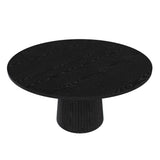 Engineered Wood Dining Table Black 53"