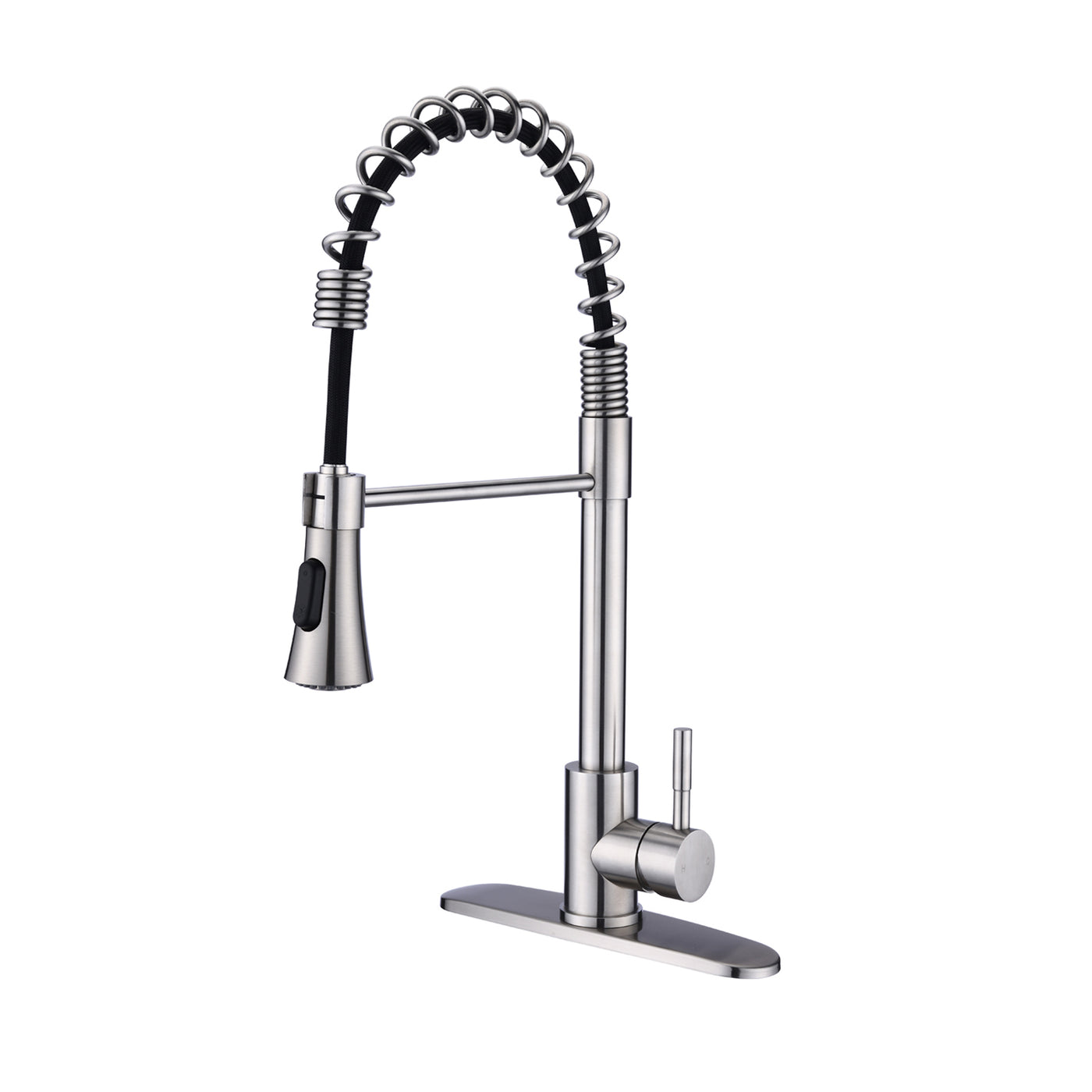 Commercial Kitchen Sink Faucet Brushed Nickel Deck Plate