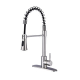 Commercial Kitchen Sink Faucet Brushed Nickel Deck Plate