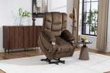 Velvet Recliner Power with Massage Brown
