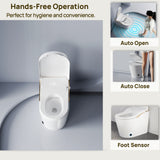 Modern Smart Toilet With Bidet, Auto Flush, Auto Open/Close, Heated Seat