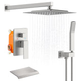 Matte Black 10" Rain Shower System with Handheld Sprayer