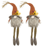 Fabric Sitting Gnome with Maple Leaf Hat, Fall Thanksgiving Decor