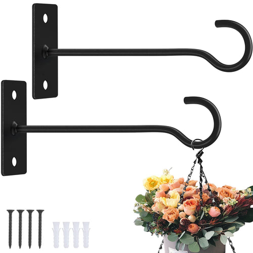6" Metal Plant Hanging Hooks 2-Pack Decorative Bracket