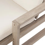 Outdoor Patio Furniture Set of 2 Acacia Wood Gray