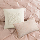 Comforter Set - Pleated Tufted - 100% Polyester - Full 7-Piece