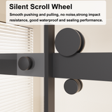 48.in W x 72.in H Frameless Shower Door Single Sliding