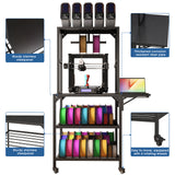 3D Printer Stand, Heavy Duty 3D Printer Table Stand with Filament Storage Rack