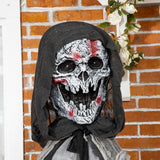 Outsunny 74' Life Size Outdoor Halloween Decorations Skeleton Witch, Animated Pr