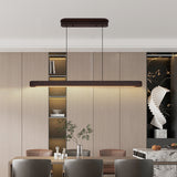 LED Pendant Light - Iron and Wood - Walnut Finish - 39" Dimmable