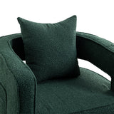 Boucle Accent Chair Swivel Green