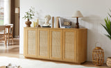 64-inch wave shaped TV stand, rounded corner sideboard, storage cabinet