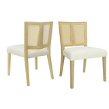 Mid-Century Rattan Dining Chair Set of 2