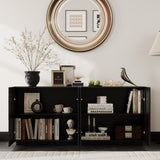 Sideboard Buffet Cabinet, 4 Doors Modern Accent Storage Sideboard
