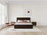 Queen Pine Platform Bed Brown