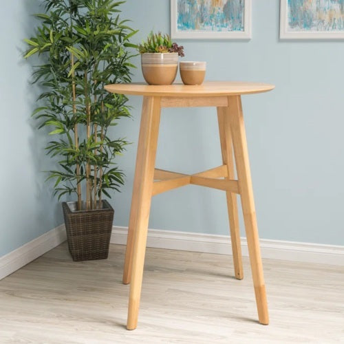 Solid Wood Bar Table Oak 47"