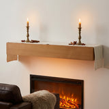 48" Fir Wood Floating Fireplace Mantel Shelf Light Brown