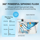 Smart Toilet with Bidet Seat Built-in, Auto Open/Close Seat, Foot Sensor