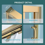 48"W× 76"H Triple Bypass Sliding Shower Door With 5/16 In. (8mm) Clear Glass