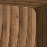 TV Stand Floating Base Spiral Wave Walnut for 60" TVs