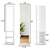 360° Rotating 66"x17.8" Multifunctional Full Length Mirror