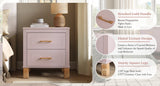 Solid Wood Nightstand Pink