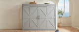 Queen Engineered Wood Murphy Bed Gray