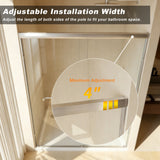 56-60in x 72in Aluminum Frame Double Sliding Shower Door, Brushed Nickel, 6mm