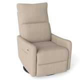 Velvet Recliner Swivel Power Brown