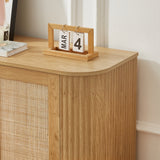 64-inch wave shaped TV stand, rounded corner sideboard, storage cabinet