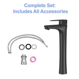 Oil-Rubbed Bronze Vessel Sink Faucet Single Handle Tall Bathroom Sink Faucet