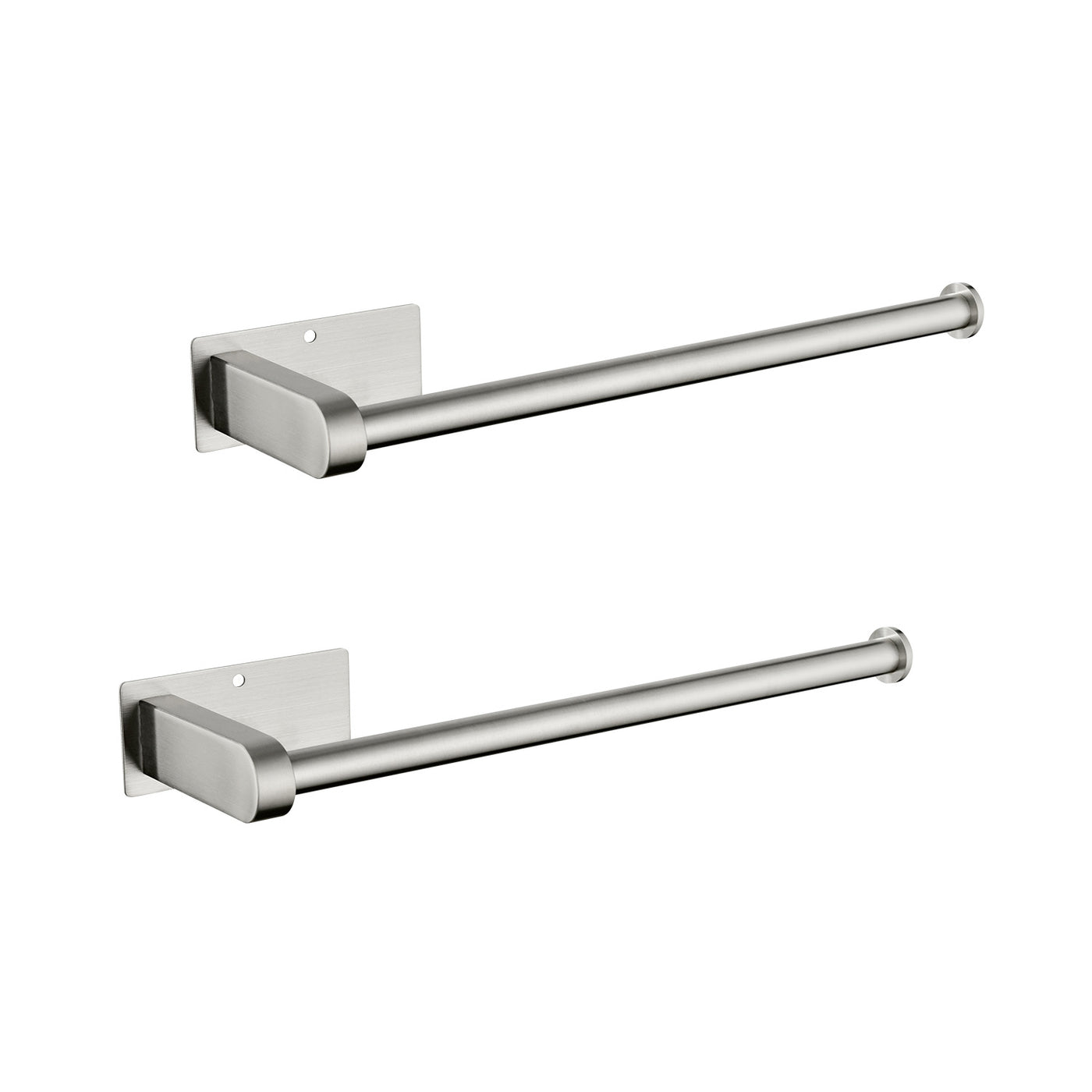 Wall Mount Paper Towel Holder, Self-Adhesive or Drilled, 2-Pack
