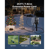 Outdoor Power Stake, 25 FT Extension Cord, Outdoor Power Strip Weatherproof with