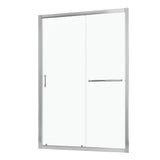 Chrome Bypass Shower Door 60" W x 72" H Tempered Glass