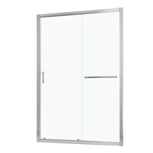 Chrome Bypass Shower Door 60" W x 72" H Tempered Glass