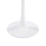 Square Engineered Wood Dining Table Matte White