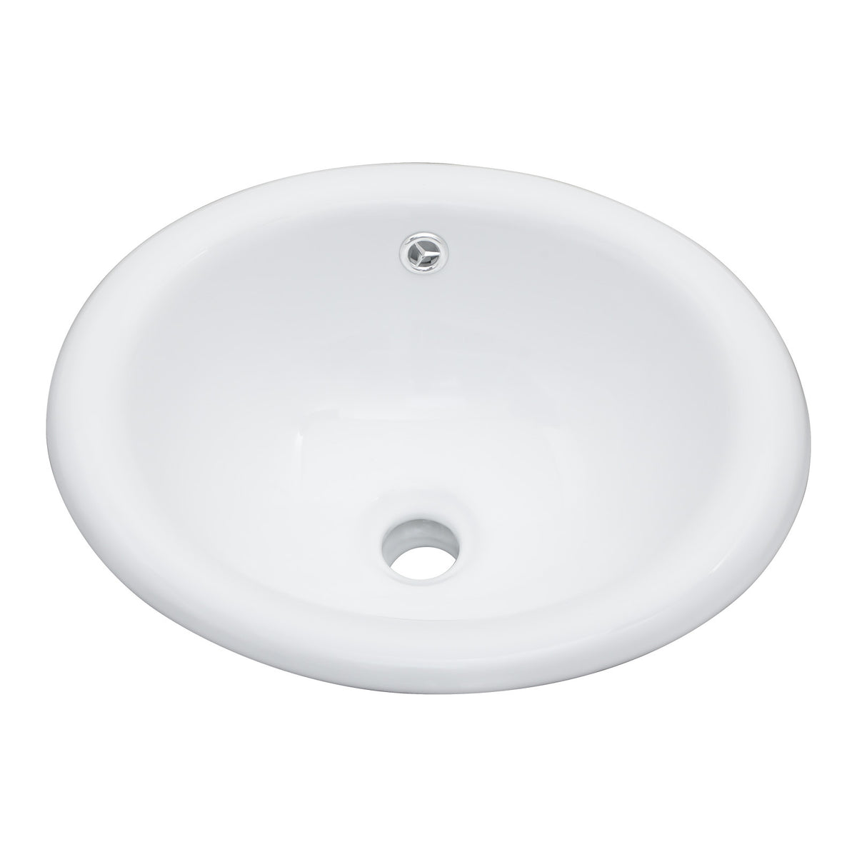 Modern White Semi-Recessed Ceramic Bathroom Sink with Countertop Vessel Design,