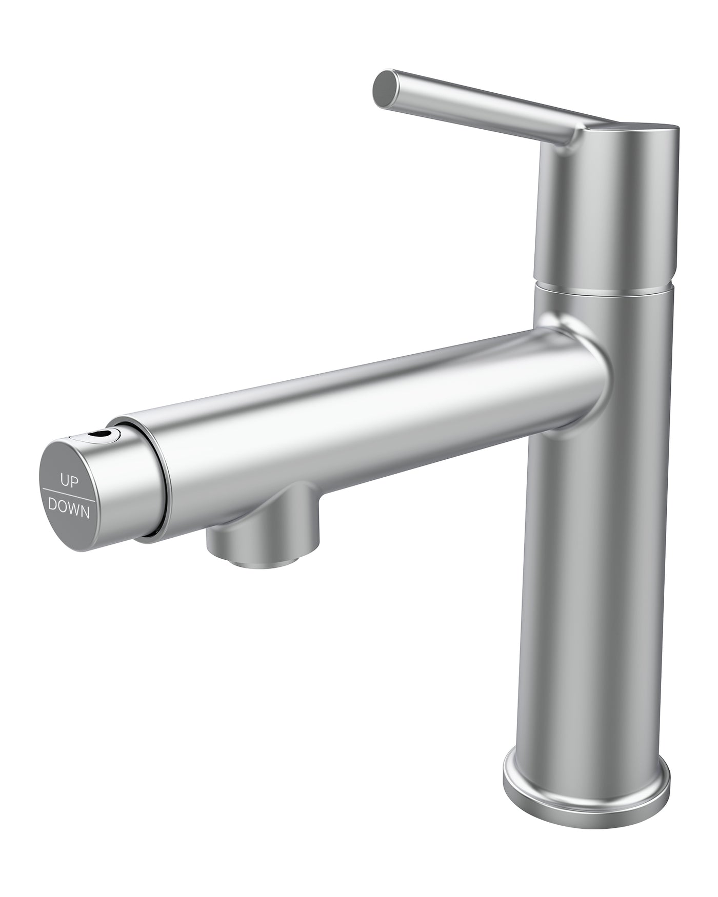 Chrome Bathroom Faucet Deck Mount Dual Mode 1/3 Hole