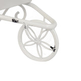 11.5x4x7' White Metal Decorative Disressed Wheelbarrow Planter, Tabletop Decor
