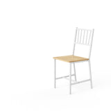 Metal Bar Table Set White/Natural
