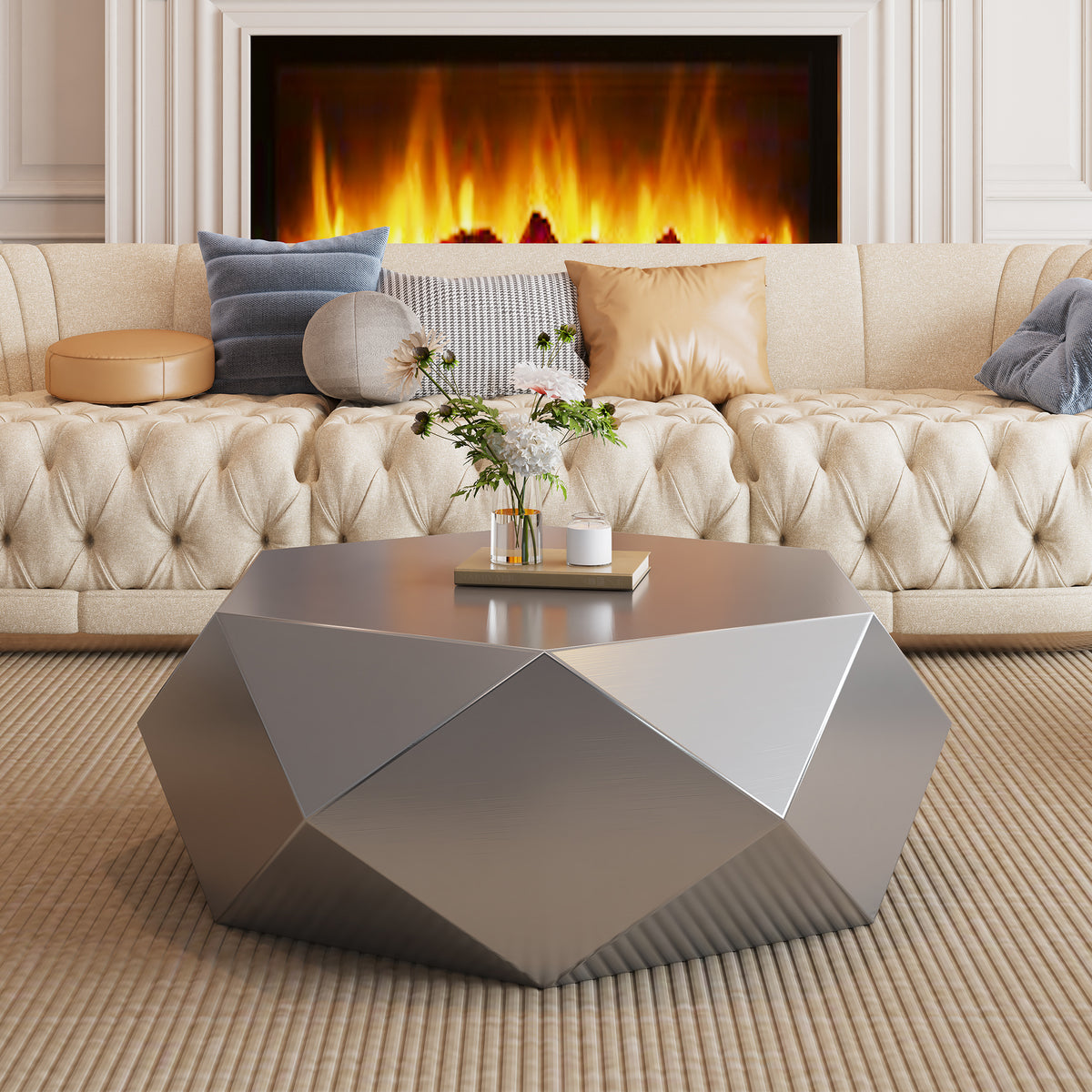 Stainless Steel Coffee Table Silver