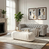 Upholstered Ottoman,Oval shape
