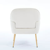 Velvet Accent Chair Beige