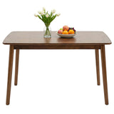 Solid Wood Dining Table Walnut 50"