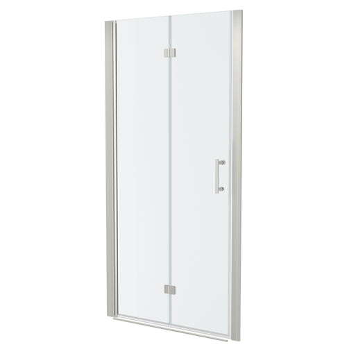 Frameless Bi-Fold Shower Door 34"W x 72"H Tempered Glass