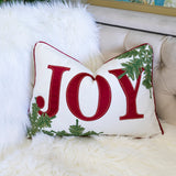Bed Pillow White/Red