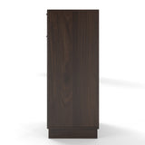 Walnut Woodgrain Tilt-Out Trash Can Cabinet Wave Drawer